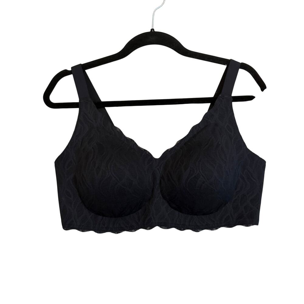 Comfelie Classic Bra 2XL Black Classic Lace Wireless Seamless Lingerie Comfort